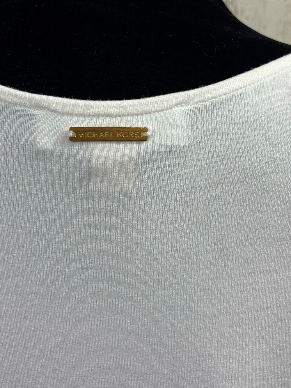 Michael Michael Kors Plus Size White V-Neck Layered Top